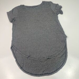 Nordstrom Halogen Leisure Wear Oversized Top Striped Heathered Grey Sz XS